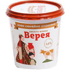 Промо Верея Кисело мляко 3.6 процента 1 кг 6 бр/стек
