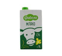 Фибела Натурално мляко 1.5% УХТ 1 литър 12 бр/стек