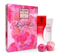 Bio Fresh Set Soap Rose candle, perfume 50 ml + hand cream