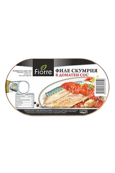 Фиоре Филе Скумрия в доматен сос 180 гр 10 бр./ст.