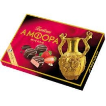 Шоколадови бонбони Амфора ягода 20 бр./каш