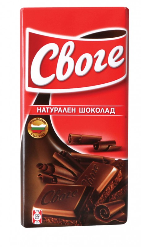 Шоколад Своге Натурален 80 гр. 25 бр./кутия