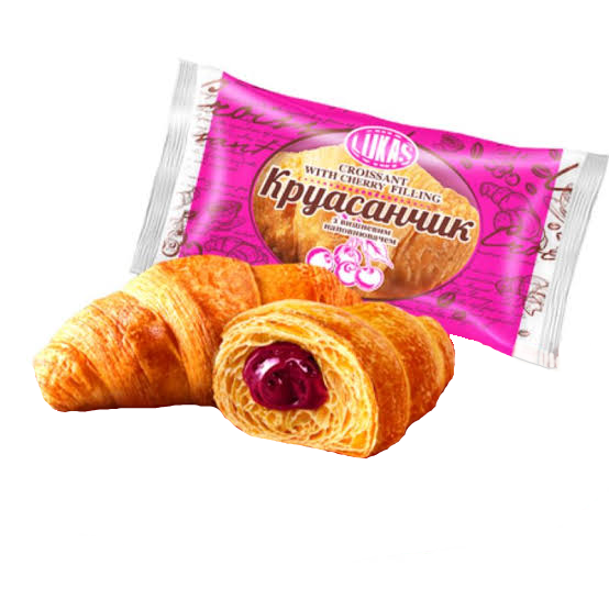 Кроасан Лукас череша 45 гр 32 бр/кутия