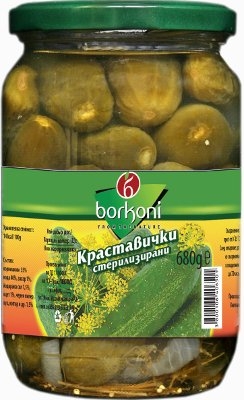 Боркони Кисели краставички екстра 680 гр 6 бр/стек