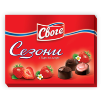 Шоколадови бонбони Сезони ягода 14бр./каш.