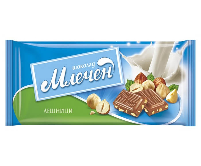 Chocolate Fine Milk with Hazelnut 80 g 25 pcs/box