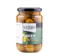 Калогирос Маслини зелени с бадем 370 гр 6 бр/стек